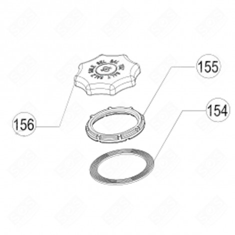 ÉCROU POT À SEL (REPÈRE 155) LAVE-VAISSELLE - 530019435