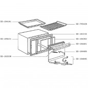 Vitre + poignée + support (repère SS-184485)