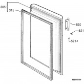 Cache des fixations de poignée (repère 521)