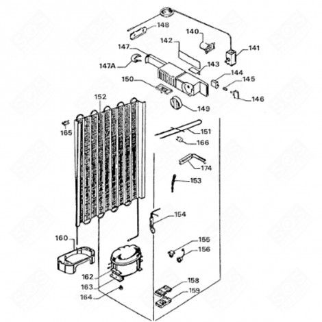 PLAQUE THERMOSTAT (REPÈRE 159) RÉFRIGÉRATEUR, CONGÉLATEUR - 2340426515