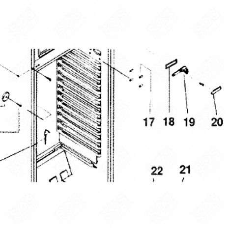 CHARNIÈRE CENTRALE (REPÈRE 19) RÉFRIGÉRATEUR, CONGÉLATEUR - C00075107