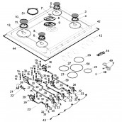 Cable d'alimentation plan de cuisson (repère 49)