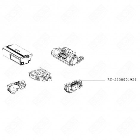 ROUE DROITE + MOTEUR ASPIRATEUR ROBOT - RS-2230001926