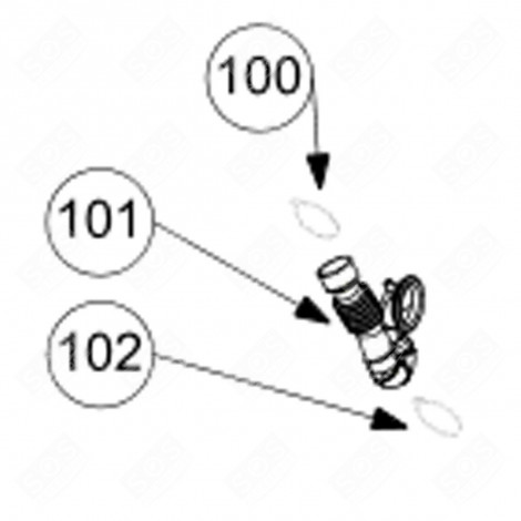 COLLIER DE SERRAGE (REPÈRE 102) MACHINE À LAVER, LAVE-LINGE - 00211320018800A