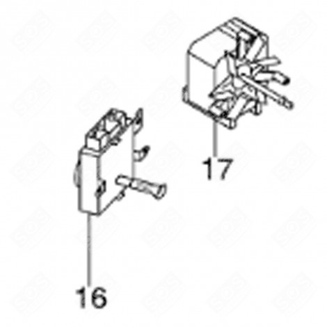 MOTEUR TOURNE-BROCHE (REPÈRE 16) FOUR, CUISINIÈRE - C00116544