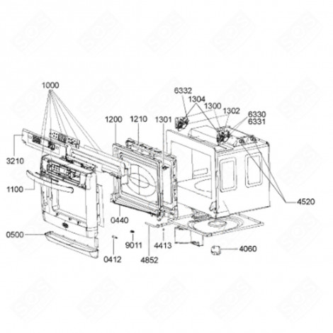 RESSORT DE MAINTIEN PORTE (REPÈRE 0440) FOUR MICRO-ONDES - 480120100106