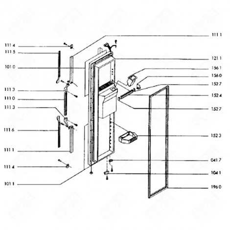 JOINT DE PORTE (REPÈRE 1960) FRIGO, RÉFRIGÉRATEUR, CONGÉLATEUR - 481946818018