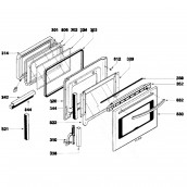Vitre extérieur de porte (repère 330)