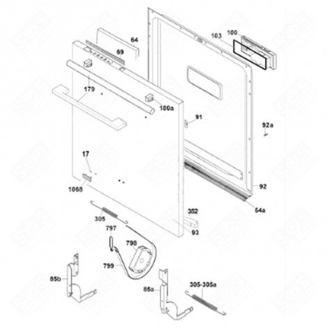 RESSORT (REPÈRE 17) FOUR, CUISINIÈRE - 93735066