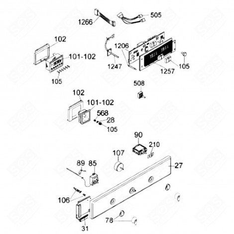 PROGRAMMATEUR (REPÈRE 101-102) FOUR, CUISINIÈRE - 42802285