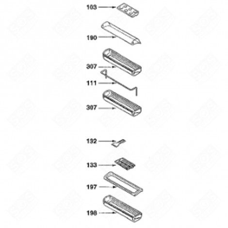 ARCEAU BALCONNET BOUTEILLE (REPÈRE 197) RÉFRIGÉRATEUR, CONGÉLATEUR - 45X8170