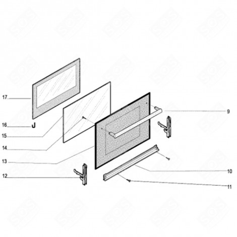VITRE EXTÉRIEURE (REPÈRE 13) FOUR, CUISINIÈRE - C00286544