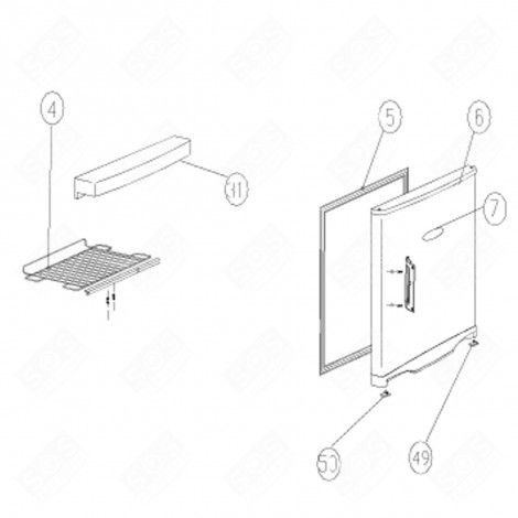 CLAYETTE, ÉTAGÈRE CONGÉLATEUR (REPÈRE 4) RÉFRIGÉRATEUR, CONGÉLATEUR - AS0004208