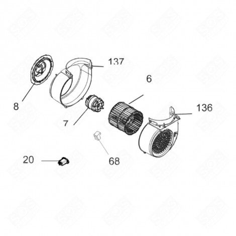 MOTEUR (REPÈRE 7) HOTTE - 4055354007