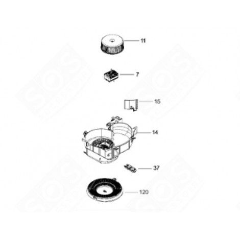 MOTEUR (REPÈRE 7) HOTTE - 4055026456