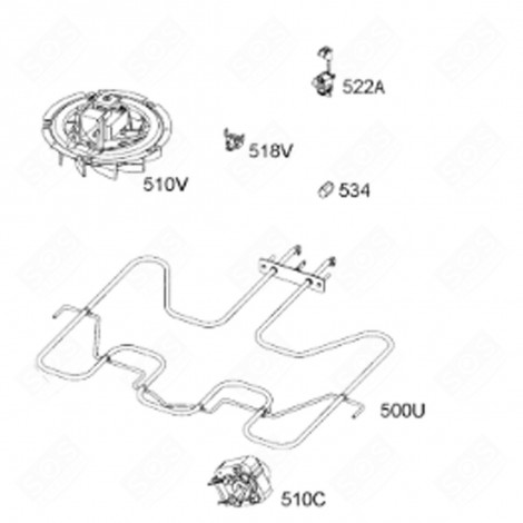 THERMOSTAT 160° (REPÈRE 518V) FOUR, CUISINIÈRE - 3302081074