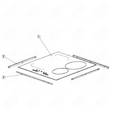 DESSUS VITRO (REPÈRE 1) FOUR, CUISINIÈRE - CU000012