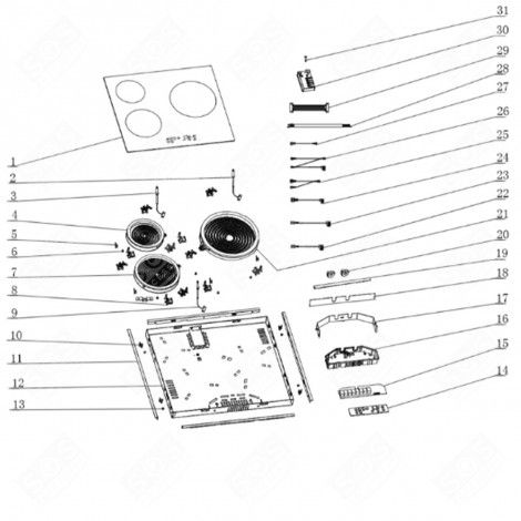 SUPPORT DE RESSORT (REPÈRE 8) FOUR, CUISINIÈRE - CU005033