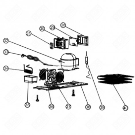 CARTE DE PUISSANCE (REPÈRE 29) FRIGO, RÉFRIGÉRATEUR, CONGÉLATEUR - FR007566