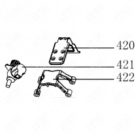 SUPPORT MOTEUR (REPÈRE 422) MACHINE À LAVER, LAVE-LINGE - LA001157