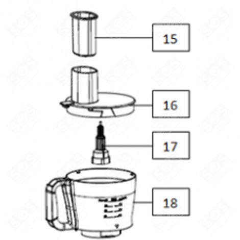 BOL PLASTIQUE (REPÈRE 18) ROBOT MÉNAGER - CU001145