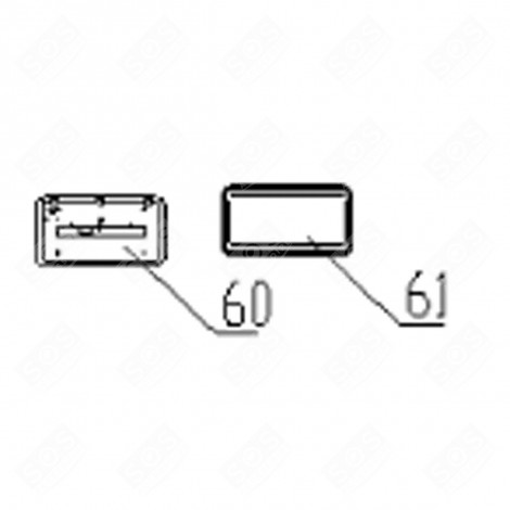 SUPPORT LAMPE (REPÈRE 60) FRIGO, RÉFRIGÉRATEUR, CONGÉLATEUR - FR000349