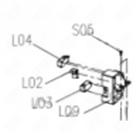 SÉCURITÉ DE PORTE GAUCHE (REPÈRE L09) FOUR, CUISINIÈRE - CU000257