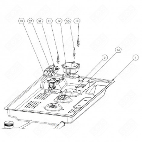 THERMOCOUPLE L310 (REPÈRE 11) FOUR, CUISINIÈRE - CU000860