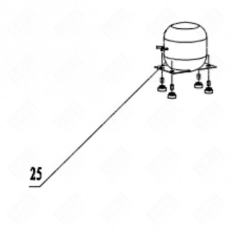 COMPRESSEUR QD52 FRIGO, RÉFRIGÉRATEUR, CONGÉLATEUR - FR001428