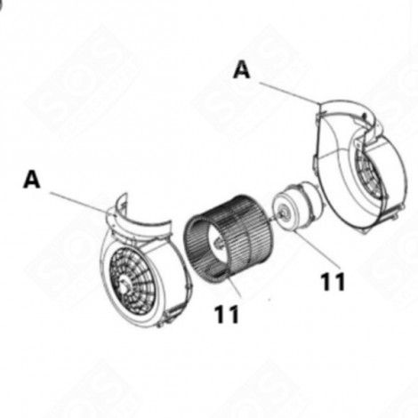 MOTEUR (REPÈRE 11) FOUR, CUISINIÈRE - CU003360