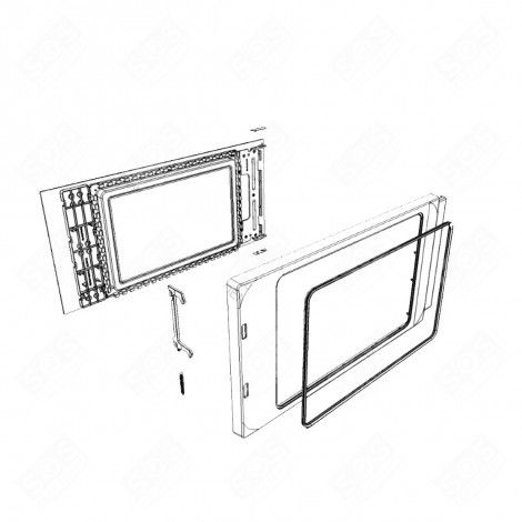 PORTE COMPLÈTE D'ORIGINE FOUR MICRO-ONDES - 00772425