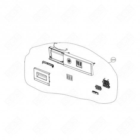 BANDEAU (REPÈRE C015) MACHINE À LAVER, LAVE-LINGE - 2367501178