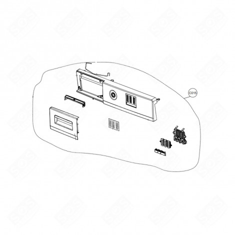 BANDEAU (REPÈRE C015) MACHINE À LAVER, LAVE-LINGE - 2367501241