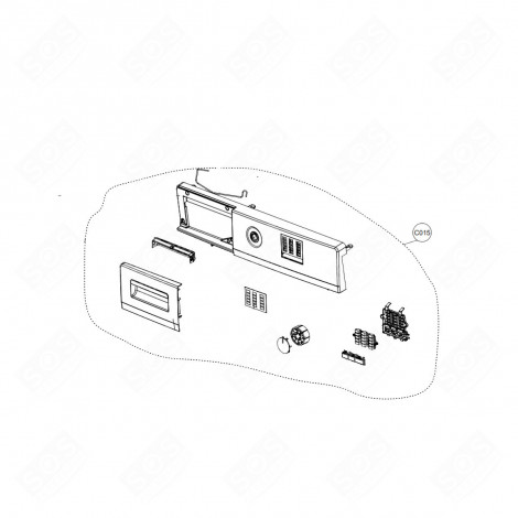 BANDEAU (REPÈRE C015) MACHINE À LAVER, LAVE-LINGE - 2367501176