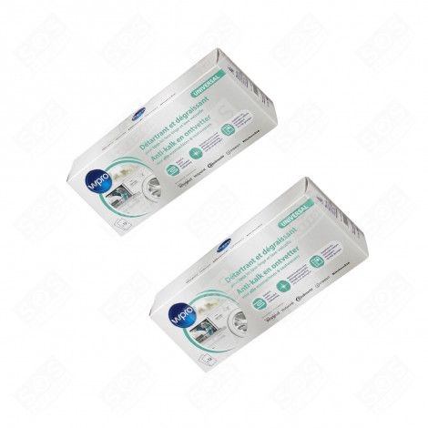 LOT DE 2 BOITES DE DÉTARTRANT /DÉGRAISSANT (2 X12 SACHETS) LAVE-LINGE - 484000008801,C00308429