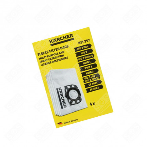 4 SACS À POUSSIÈRE D'ORIGINE ASPIRATEUR - 28633140, 69591300