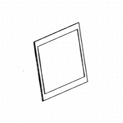 Vitre intermédiaire d'origine 476X396 mm