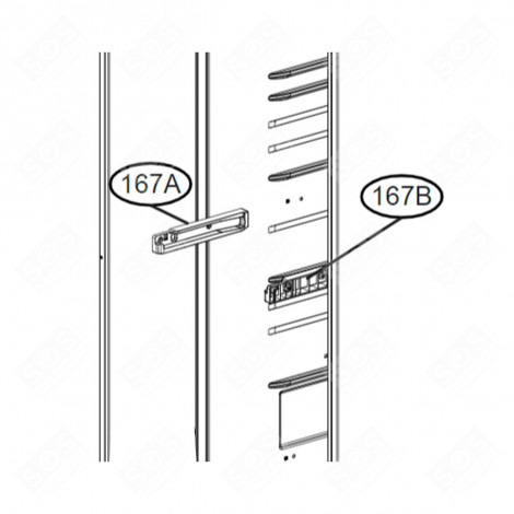 GUIDE RAIL  FRIGO, RÉFRIGÉRATEUR, CONGÉLATEUR - MEA66351602