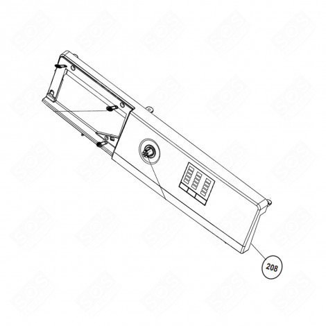 BANDEAU DE COMMANDE (REPÈRE 208) MACHINE À LAVER, LAVE-LINGE - 2452109131