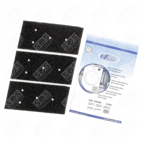 LOT DE 3 FILTRES MOUSSE SÈCHE-LINGE - 481010716911