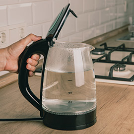 La bouilloire a été trop remplie